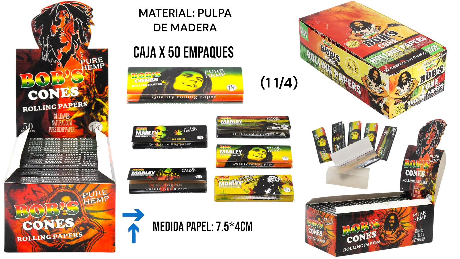 PAPEL BOB MARLEY (AC02) (50) PAPEL BOB MARLEY (AC02) (50)